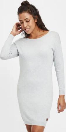 OXMO Strickkleid OXElla Kleid mit Rundhals-Ausschnitt