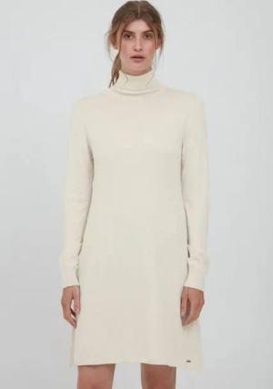 OXMO Strickkleid OXWinala Strickkleid mit Rollkragen