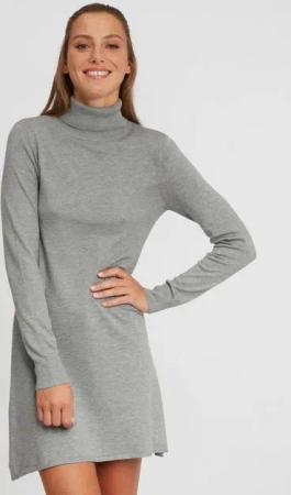 OXMO Strickkleid OXWinala Strickkleid mit Rollkragen
