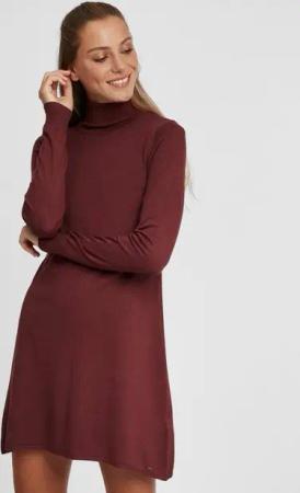 OXMO Strickkleid OXWinala Strickkleid mit Rollkragen