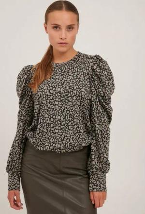 Pulz Jeans Langarmshirt PZDUNNE - 50206229 Feminines Shirt mit Allover-Print