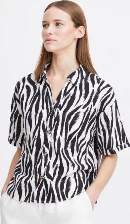 b.young Kurzarmbluse BYFALAKKA SHIRT Shirt aus Leinenmix