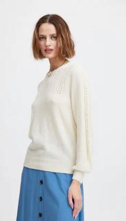Atelier Rêve Strickpullover IRCHIBA LS Modischer Strickpullover mit Ajourstrick