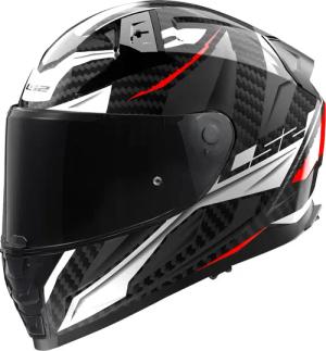 LS2 FF811 Vector II Carbon Savage weiß/rot/grau L