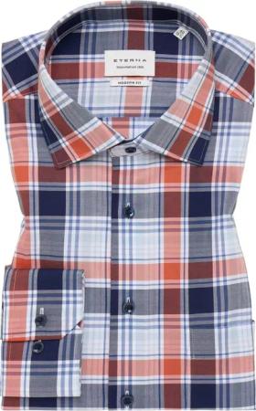 MODERN FIT Hemd in orange kariert