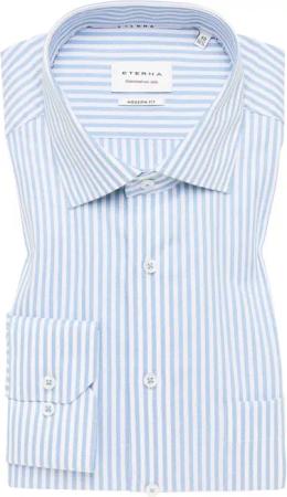 MODERN FIT Hemd in türkis gestreift