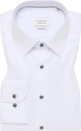 MODERN FIT Cover Shirt in weiß unifarben