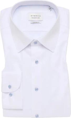 MODERN FIT Cover Shirt in weiß unifarben