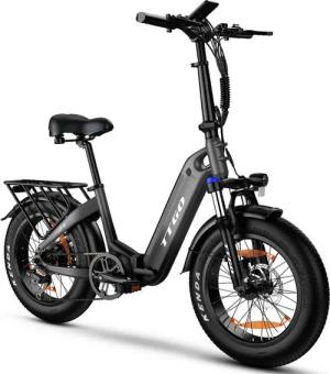 DOTMALL E-Bike Cityrad 20 Zoll Fat Tire Ebike 250W Motor, 25Ah Akku Faltbares Elektrofahrrad