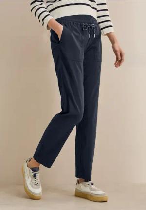 Cecil Damen Casual Fit Hose in Blau, Gr: XL