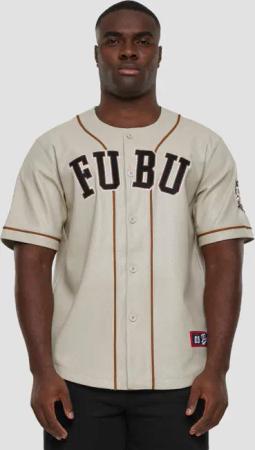 FUBU College Leather Baseball Jersey