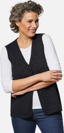 GOLDNER Strickweste Zeitlose Strickweste mit V-Ausschnitt