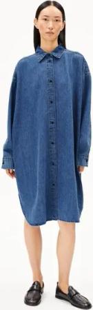 Armedangels Midikleid SAALY Damen Jeanskleid aus Bio-Baumwolle Jeanskleid aus Bio-Baumwolle