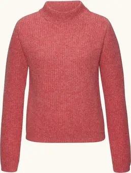 DAINIKA Kaschmirpullover Feiner Damen Kaschmirpullover mit Merinoanteil und Stehbund-Kragen Weicher Rippenstrickpullover für elegante Outfits