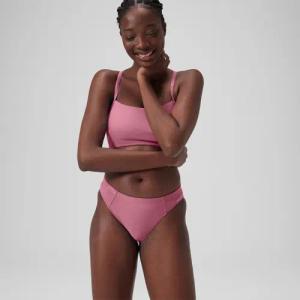 Einfarbiger klassischer Bikinislip für Damen Pink