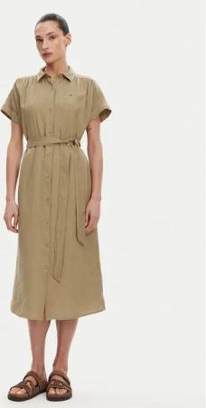 Tommy Hilfiger Hemdkleid Ess WW0WW44653 Beige Regular Fit