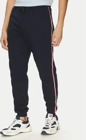 Tommy Hilfiger Jogginghose Global Stripe MW0MW38696 Dunkelblau Regular Fit