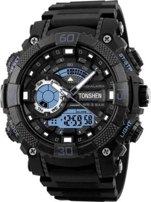 TONSHEN Fur Herren Analog Quarz Wasserdicht LED Digital Watch, mit Stopp, Alarm & Beleuchtung Wasserdichte digitale Sport