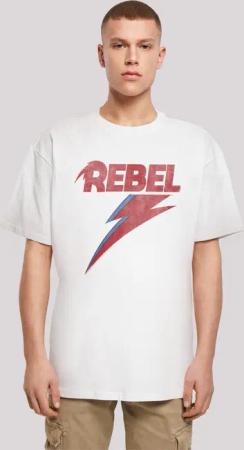 F4NT4STIC T-Shirt "David Bowie Rock Music Band Distressed Rebel", Print