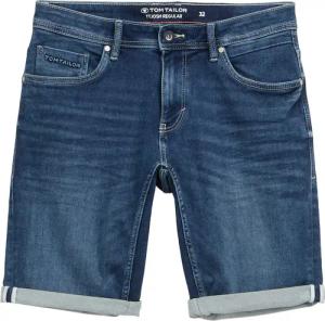 TOM TAILOR Herren TTJOSH REGULAR Jeans Shorts mit Superstretch, blau, Uni, Gr. 32