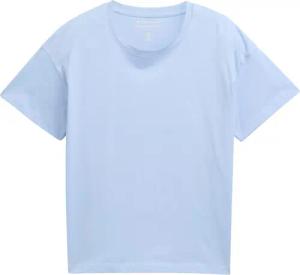 TOM TAILOR Mädchen Oversize T-Shirt mit Print, blau, Uni, Gr. 164