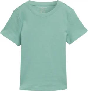 TOM TAILOR Damen T-Shirt mit Rundhalsausschnitt, grün, Uni, Gr. XXL