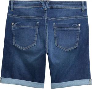 TOM TAILOR Damen TTALEXA Slim Bermuda Jeans Shorts, blau, Uni, Gr. 34