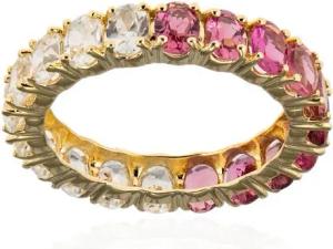 Cavill Goldring Rosa Saphir & Diamant 18K Gold Ring, Modern (1-tlg)