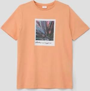 s.Oliver Kurzarmshirt T-Shirt mit gummiertem Frontprint