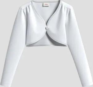 s.Oliver Langarmshirt Bolero mit Blumenknopf