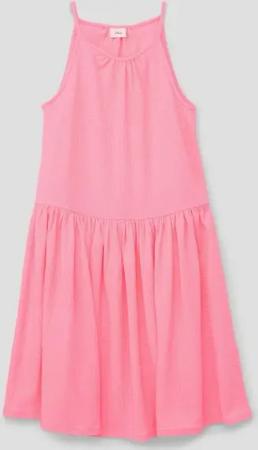 s.Oliver Minikleid Ärmelloses Kleid mit Raffung Raffung