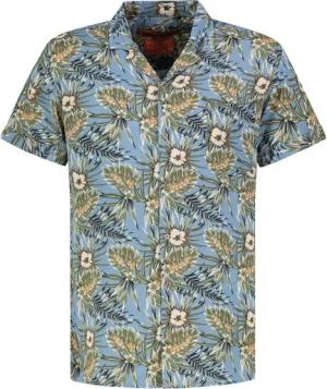 Urban Surface Kurzarmhemd Kurzarm- mit botanischem Muster und Knöpfen Tropical-Shirt