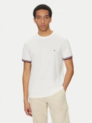 Tommy Hilfiger T-Shirt Global Stripe MW0MW38630 Weiß Regular Fit