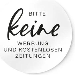 NORDEULE Aufkleber Keine Werbung & (keine) kostenlosen Zeitungen, (im 2er Set), Wetterfest und UV-beständig