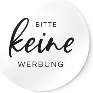 NORDEULE Aufkleber Keine Werbung im 2er Set, Wetterfest und UV-beständig für den Briefkasten