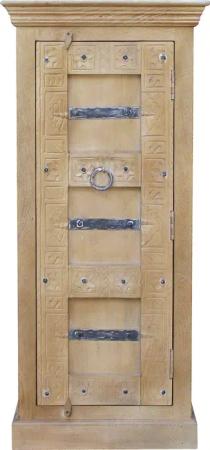SIT Highboard "Daipur Kommode", geschnitzte Verzierungen, schmale Kommode mit 1 Tür