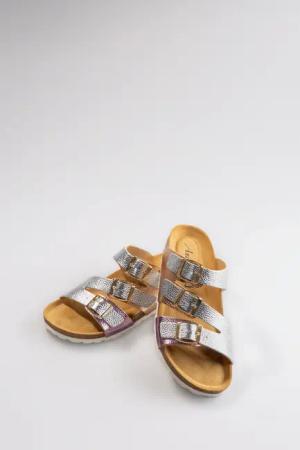 Aniston SHOES Pantolette, Sommerschuh, Strandschuh, Urlaubschuh, Metallic - NEUE KOLLEKTION