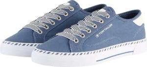 TOM TAILOR Damen Leichter Sneaker aus Textilstoff, blau, Uni, Gr. 41
