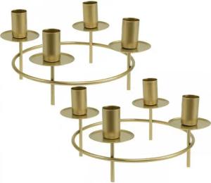 Viana Kerzenhalter Goldener Kerzenhalter Rund Tischdeko Kranz Design Modern Eleganz