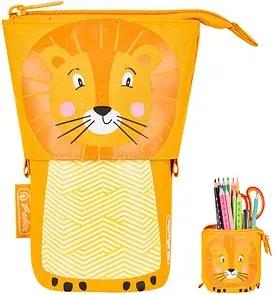 herlitz Stiftehalter Lion gelb Kunststoff 14,0 x 7,5 x 18,5 cm