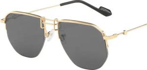 YRIIOMO Sonnenbrille Moderne Sonnenbrille mit UV380 Schutz, halbgerahmtes Design und vielseitiger Stil für Outdoor Aktivitäten und Alltag