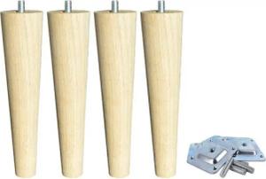 Prima-Online Möbelfuß Holz Schrank beine Massivholz Schräg/Gerade Eiche Möbelfüße Möbelbeine