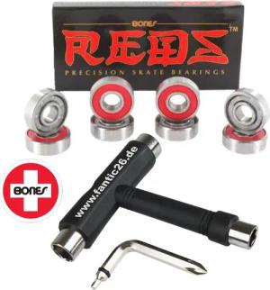 Bones Kugellager Bones REDS Bearings Kugellager (8er Pack) + Fantic26 Skatetool