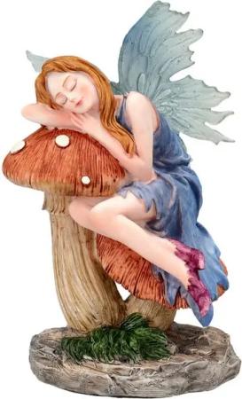 Figuren Shop GmbH Fantasy-Figur Elfen Figur – Elyndor schlafende Elfe Statue Fantasy Deko 16,5 cm