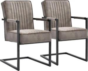 GMD Living Freischwinger DAVID (2er Set), 2er Set Schwingstuhl mit Textilbezug
