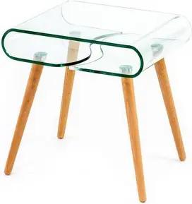Concept GmbH Beistelltisch in Klarglas, Glas - 50x49x40cm (BxHxT)