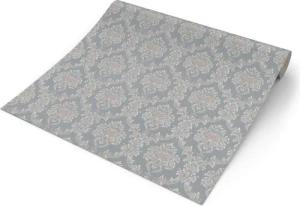 Papiertapete Ornament grau silber rosa B/L: ca. 53x1005 cm