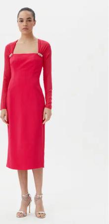 Luisa Spagnoli Coctailkleid Protocollo 541709 Rot Regular Fit