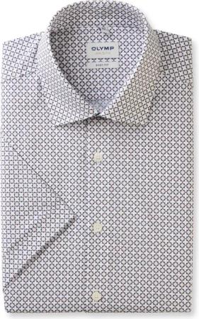 OLYMP Level Five, Business Hemd, body fit, Braun, Kurzarm, Kent, 46