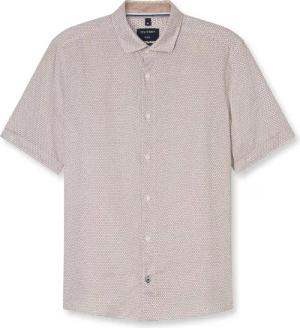 OLYMP Casual, Leinenhemd, regular fit, Beige, Kurzarm, Kent, S